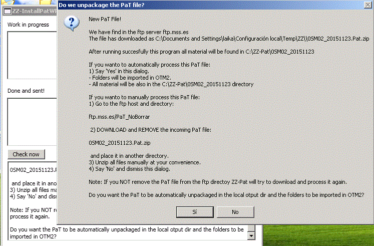 Email material notice
